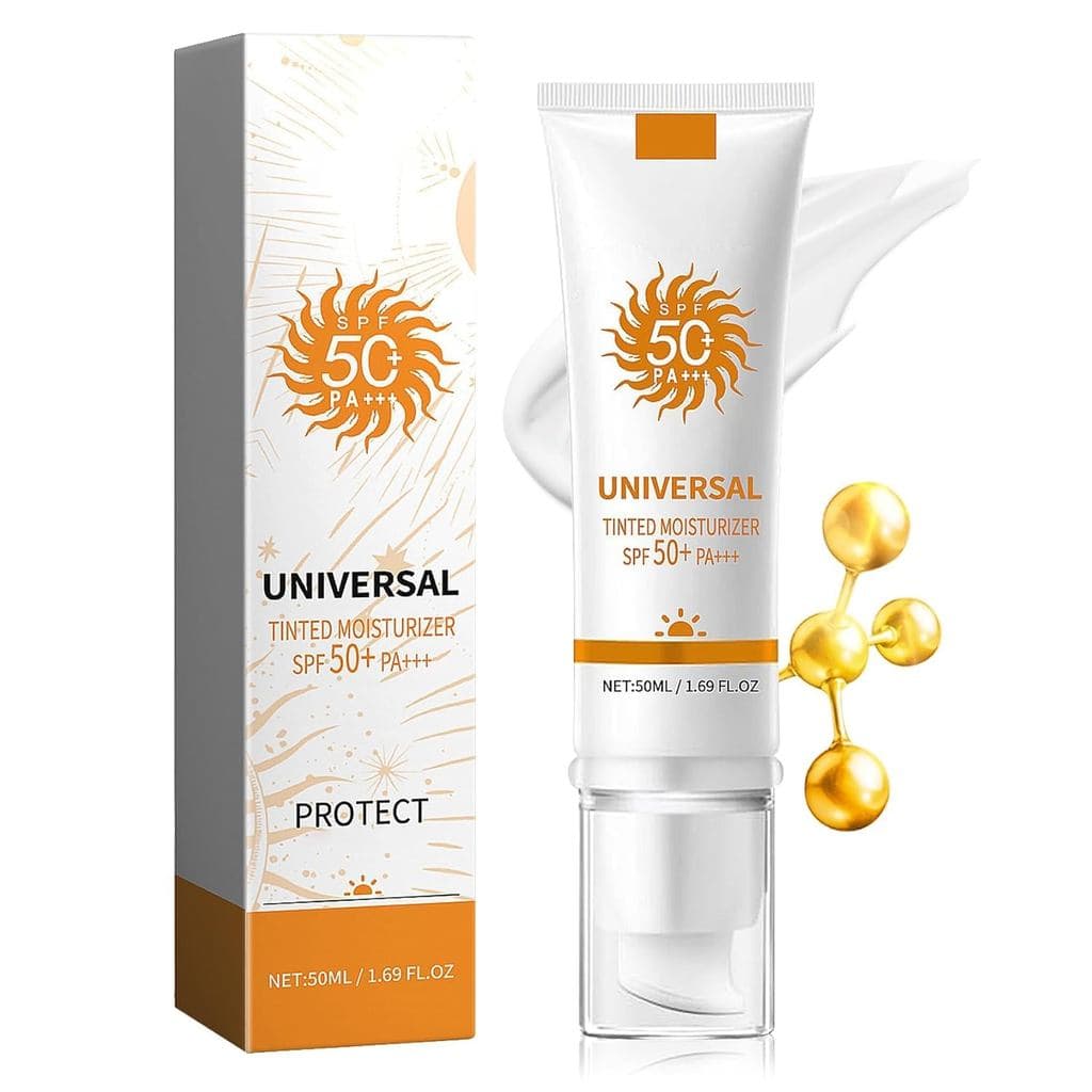 Creme Protetor Solar Facial SPF 50+ PA+++, Protetor Solar Hidratante para o Rosto, Hidratante Facial com Cor Refrescante