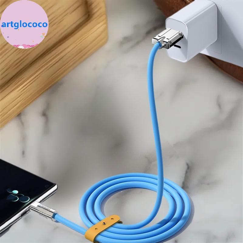 Artglococo 120W 6A Qui Carregador Cabo USB C Multi-Função De Carregamento Rápido Para Celular BR