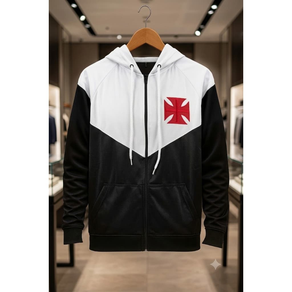 Jaqueta Esportiva Vasco Jaqueta Masculina Torcida Jaqueta Futebol Vasco Jaqueta Casual Masculina