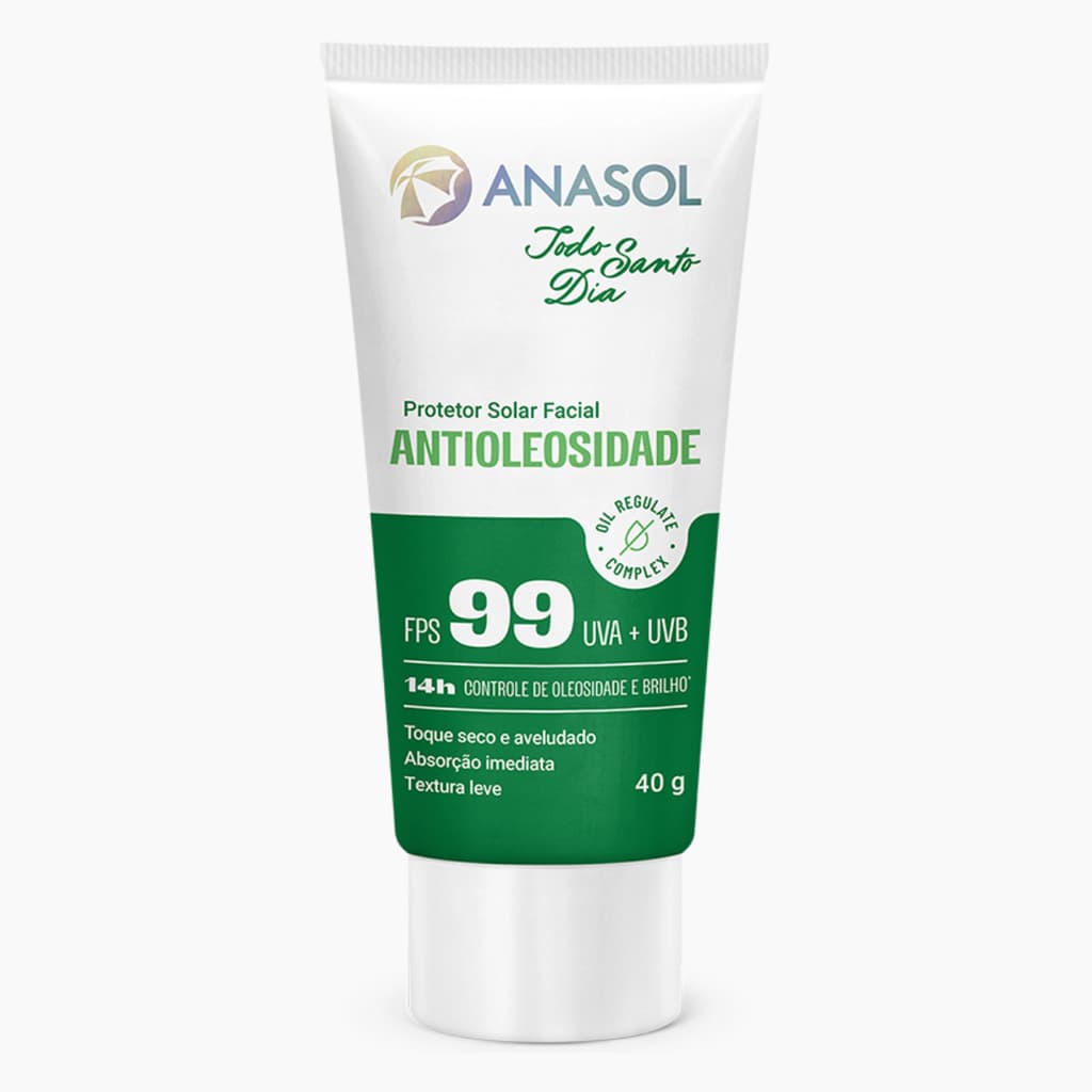 Protetor Solar Facial Todo Santo Dia Antioleosidade FPS 99 - Anasol 40g