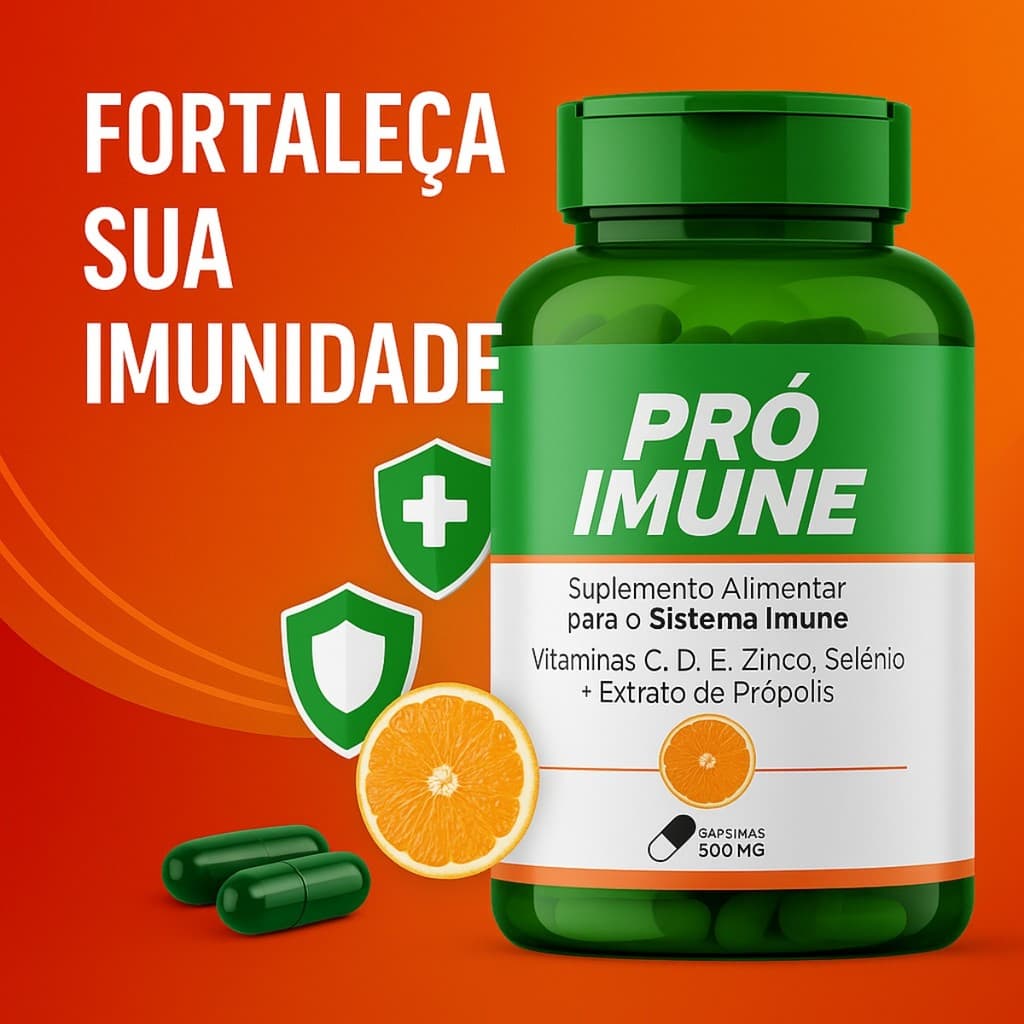 Vitamina C + D3 Zinco Selênio Vitamina E Própolis Verde- Imunidade Natural