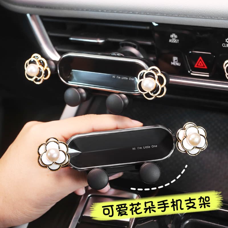 Suporte do telefone do carro saída de ar Snap-on gravidade quadro de suporte de navegação do carro bonito estilo deusa s