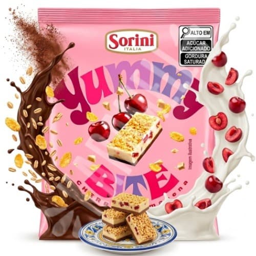 Bombom Creme Chocolate Recheio Leite Cereal e Cereja 200g - Importado Itália