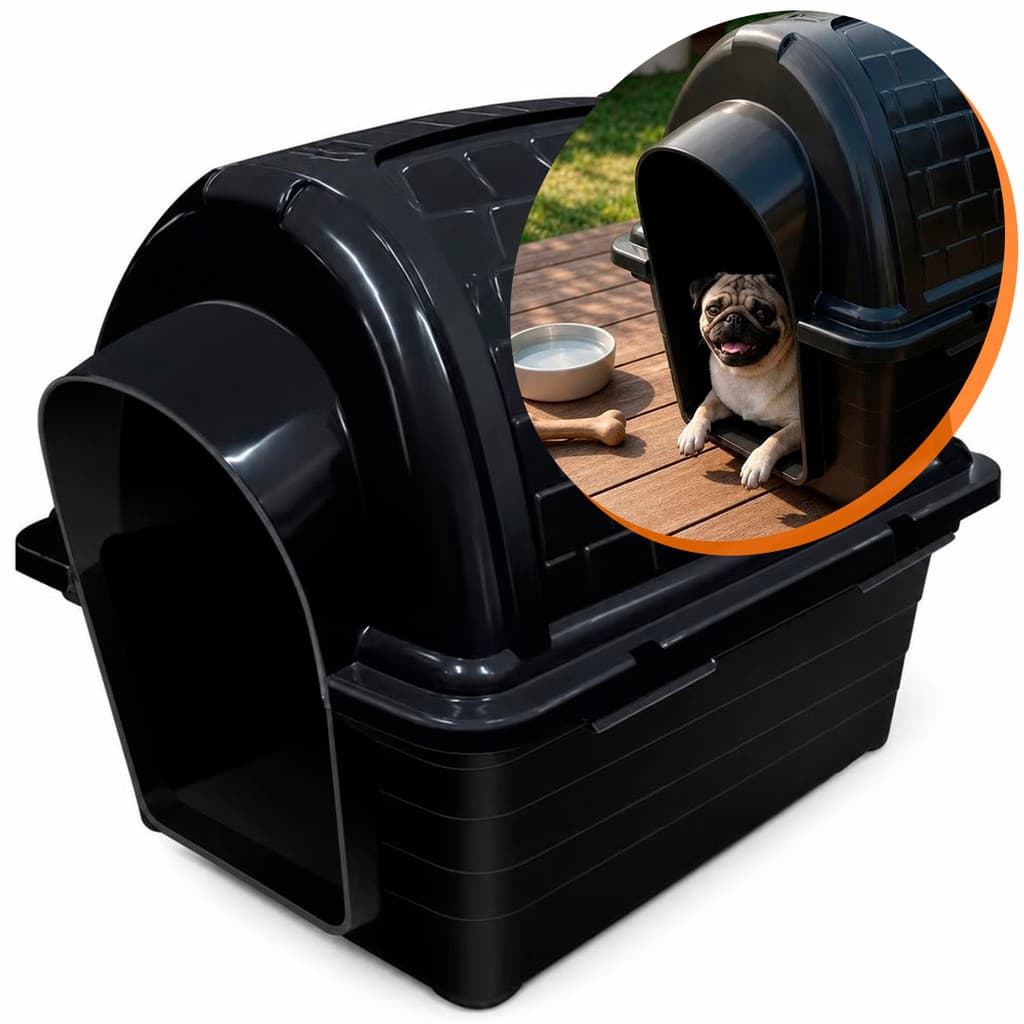 Casinha Para Caes N5,0 Black Furacao Pet IPOPPY Profissional Premium Alta Qualidade Original