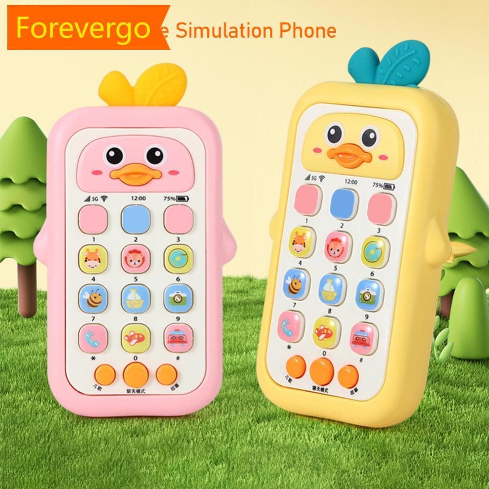 forevergo Bebê Telefone Brinquedo Música Som Dormir Brinquedos Com Mordedor Simulação Crianças Infantil Educativo Precoc