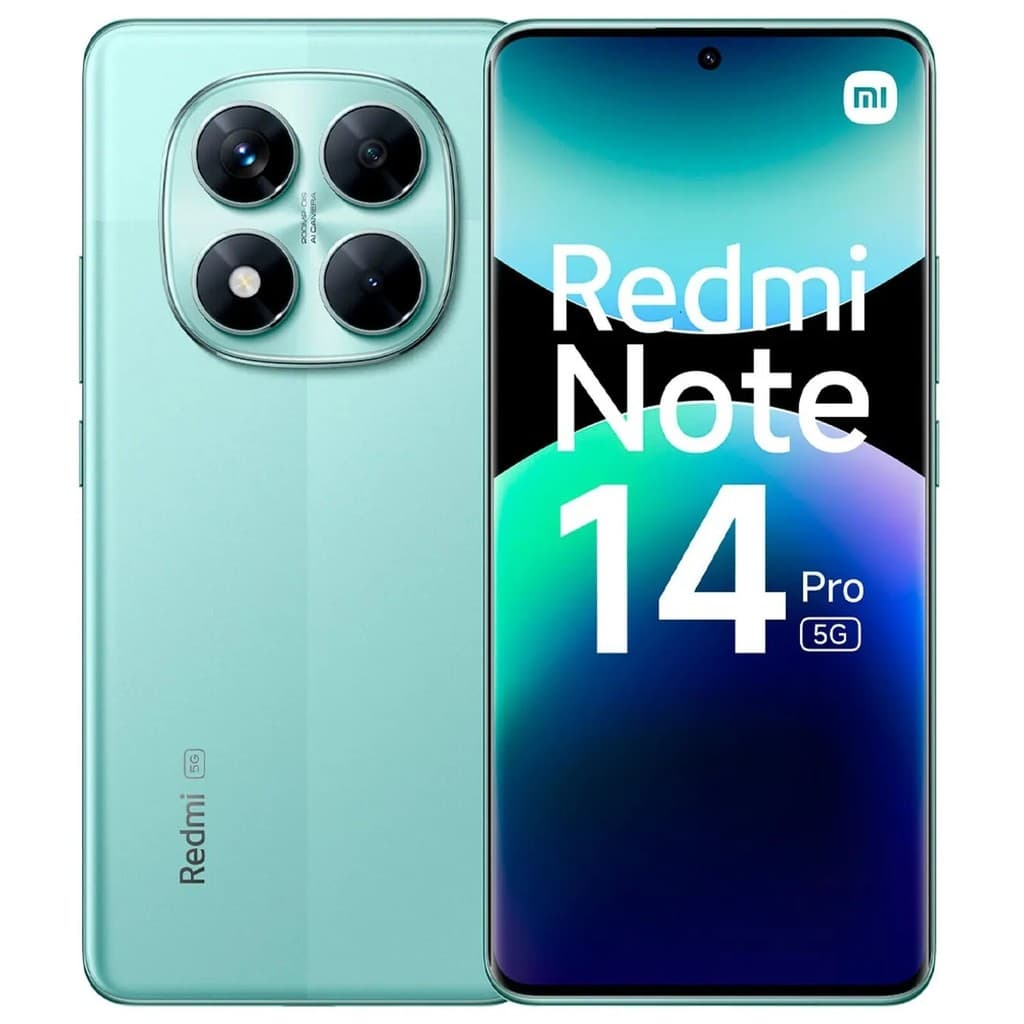 Xiaomi Redmi Note 14 Pro AMOLED FHD 6,67 Pol 5G 8GB RAM 256GB Câmera 200MP Verde Smartphone Original