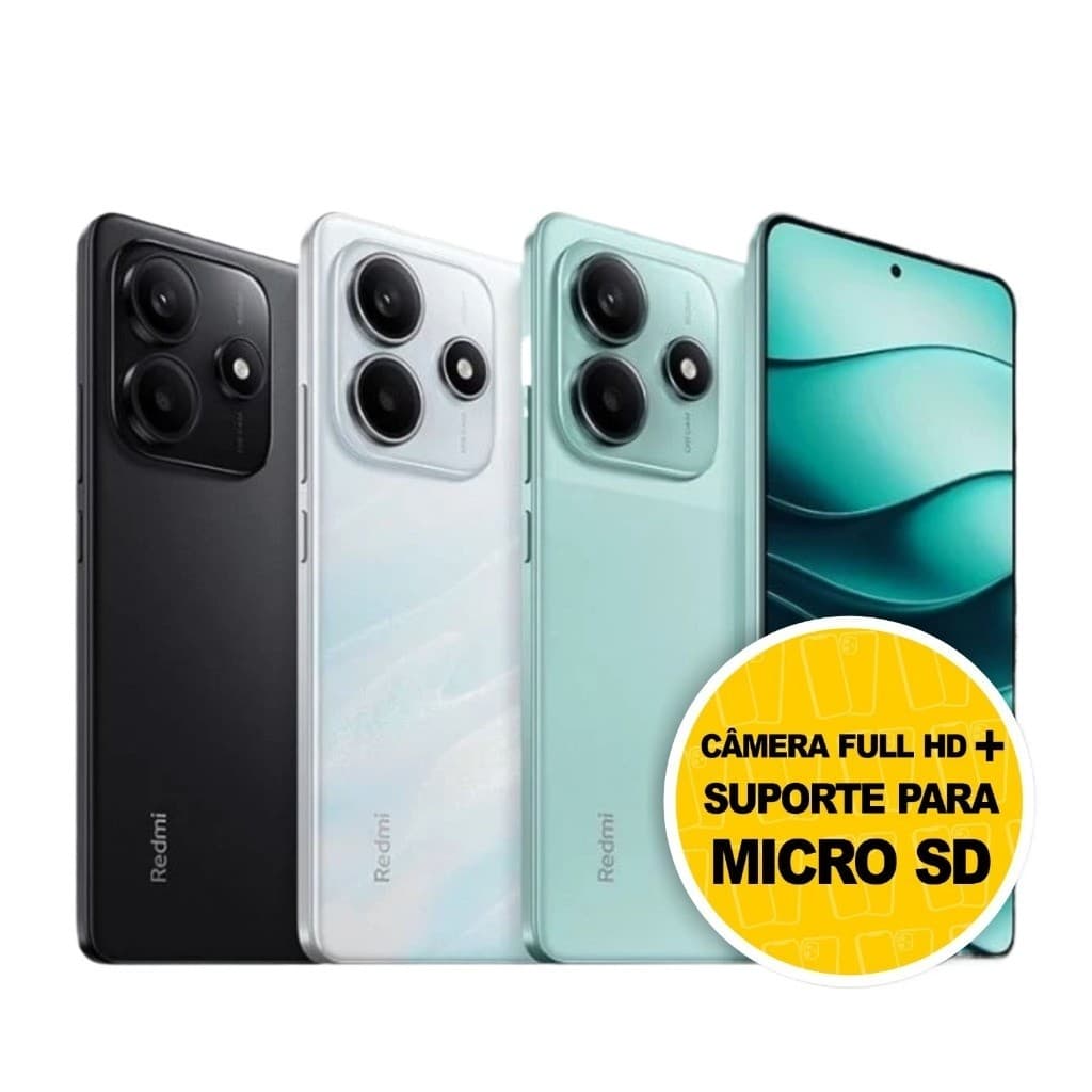 Celular Xiaomi Redmi Note 14 4G 6/128GB, 8/256GB e 12/512GB Global