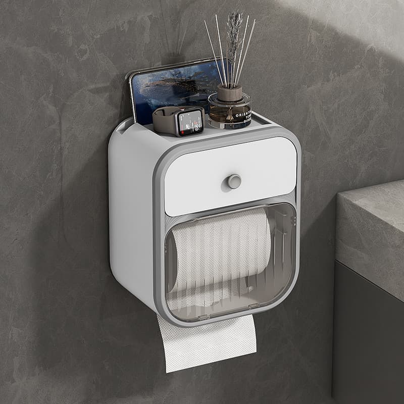 [Novo produto] caixa de tecido higiênico sem perfuração suporte de tecido doméstico prateleira de parede suporte de pape