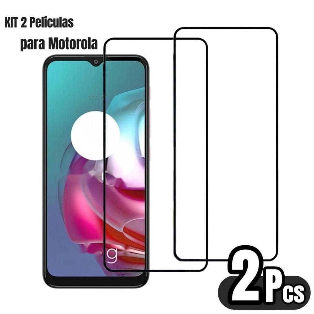 Kit 2 Película De Vidro Temperado 3D Para Motorola Moto G14 G54 G84 G20 E15 G22 G32 G53 G05 G24 G05 G15 G35 G56 G86