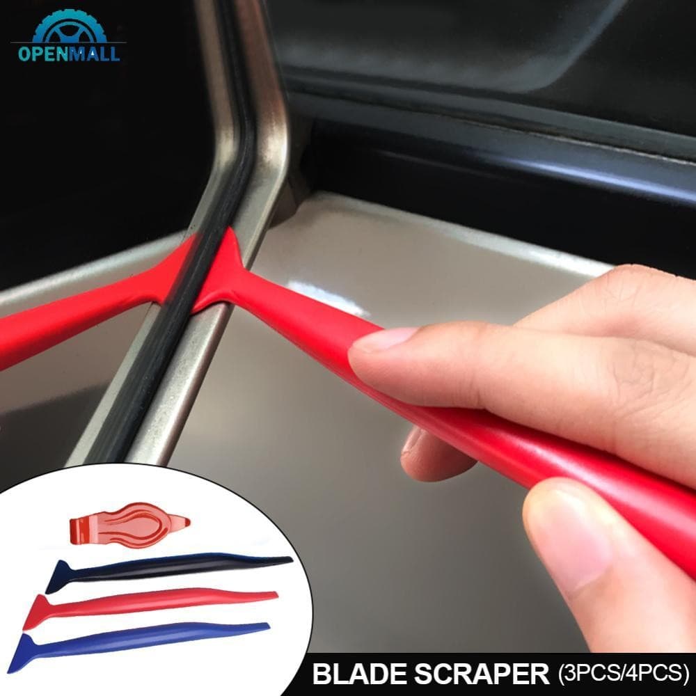 OPENMALL 3 Unidades/4 Envoltório De Carro Micro Varanda Rodo Kit De Tingimento De Janela Raspador De Canto Curvas Slot F
