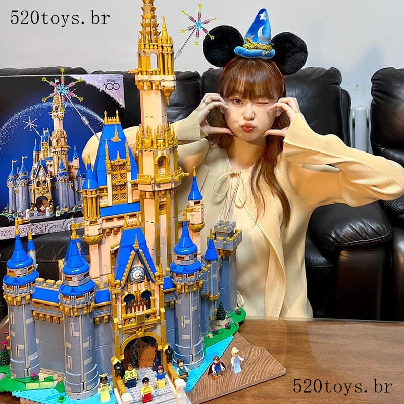 2100pçs DIY blocos de Montar Compatível Disney castelo adulto alta dificuldade  infantil briquedos de menina decoração