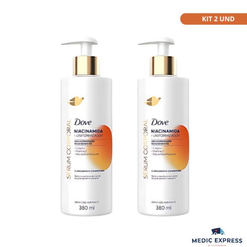 Kit 2 Dove Sérum Hidratante Corporal Niacinamida + Uniformizador 380ml