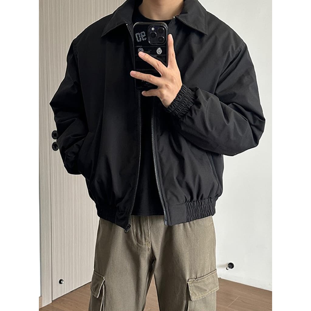 Cleanfit jaqueta curta para baixo jaqueta masculina piloto de inverno jaqueta administrativa lapela jaqueta de algodão d