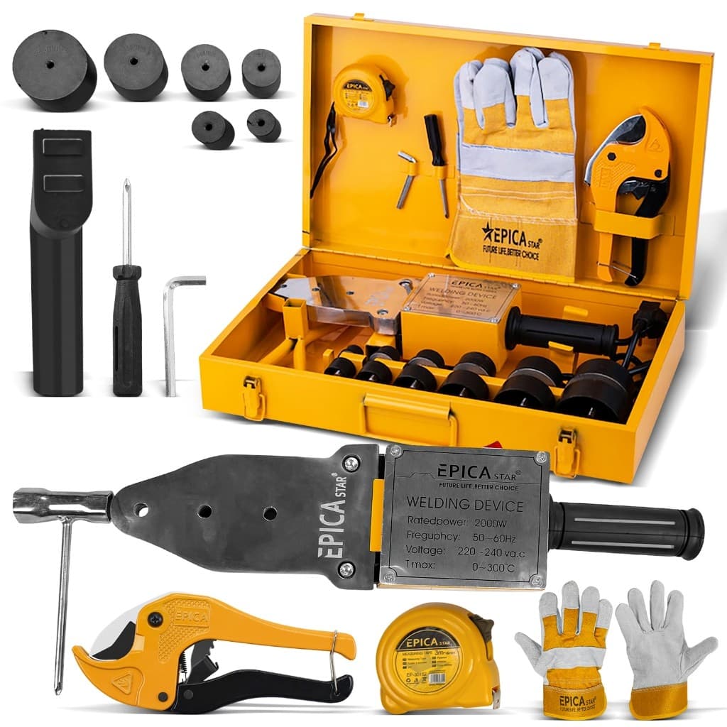 Kit Fusor de Solda PVC EPICA STAR 2000W Completo + Cortador de Tubos e Acessórios