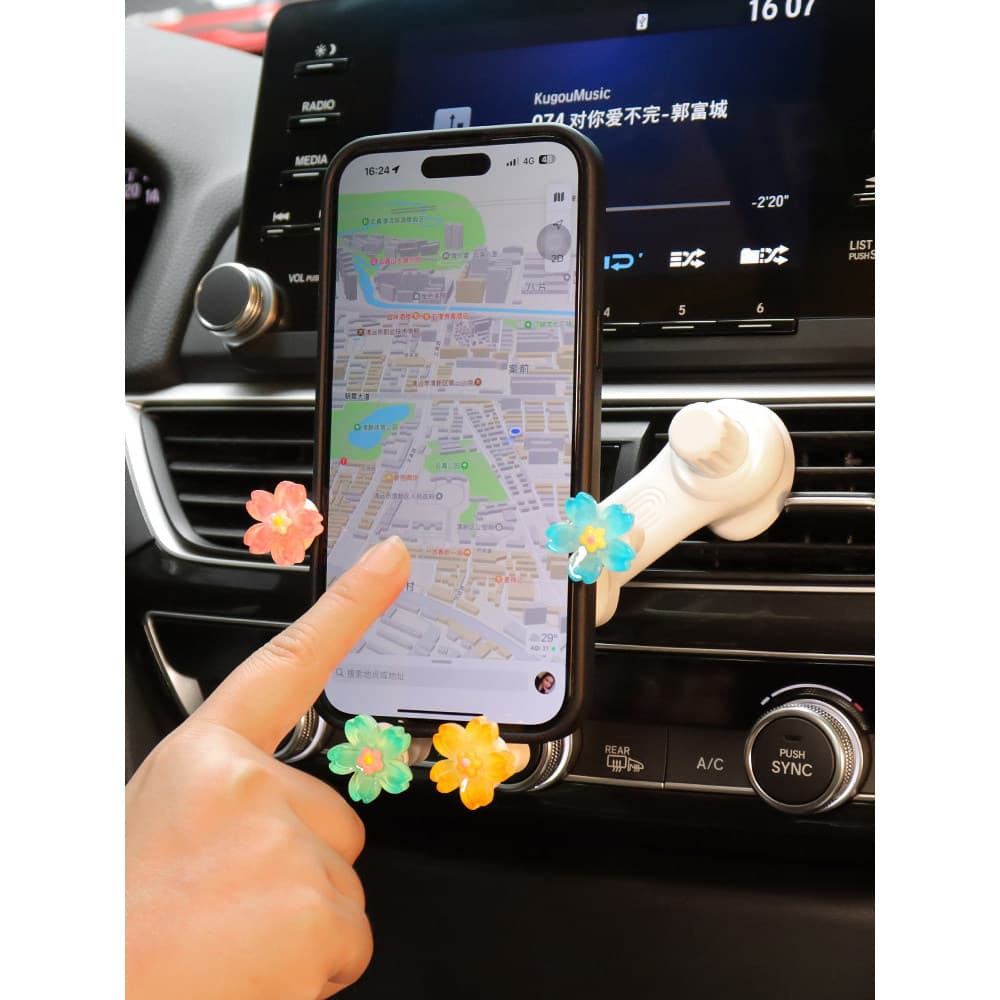 Novo suporte do telefone do carro saída de ar dedicado navegação quadro de suporte fixo tipo farpa Anti-vibração carro f