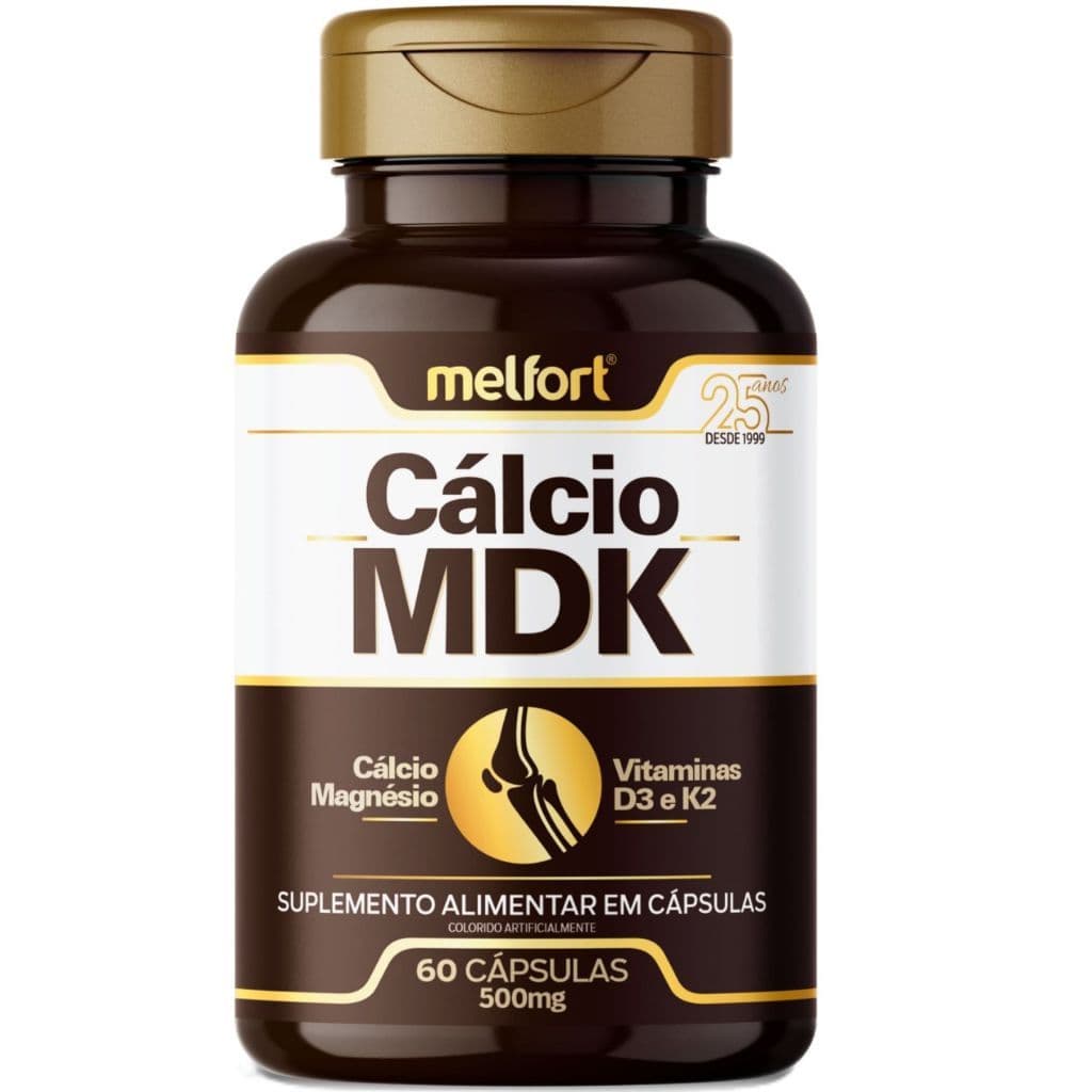 Cálcio Mdk + Magnésio + Vitamina D3 + Vitamina K2 60 Cáps