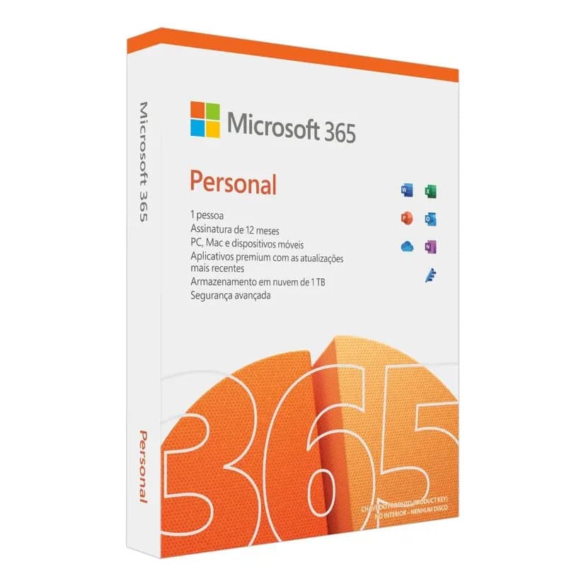 Microsoft 365 Personal Anual 1 Usuário Tablet, Android, Mac IOS