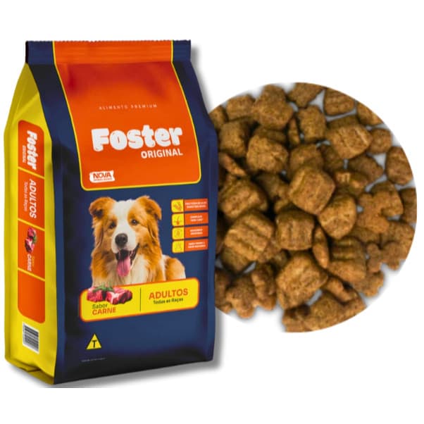 Ração Foster 25kg Premium Original Para Cães Adultos - Ração Para Cachorro Foster Premium