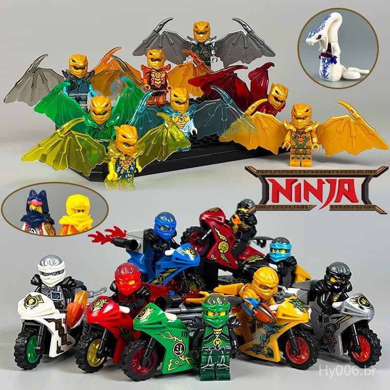 Spin Technic Expert: Figura Ninja Shenglong, Figura Colecionável de Blocos de Montar Lego Ninja Legend K0D4 K75U