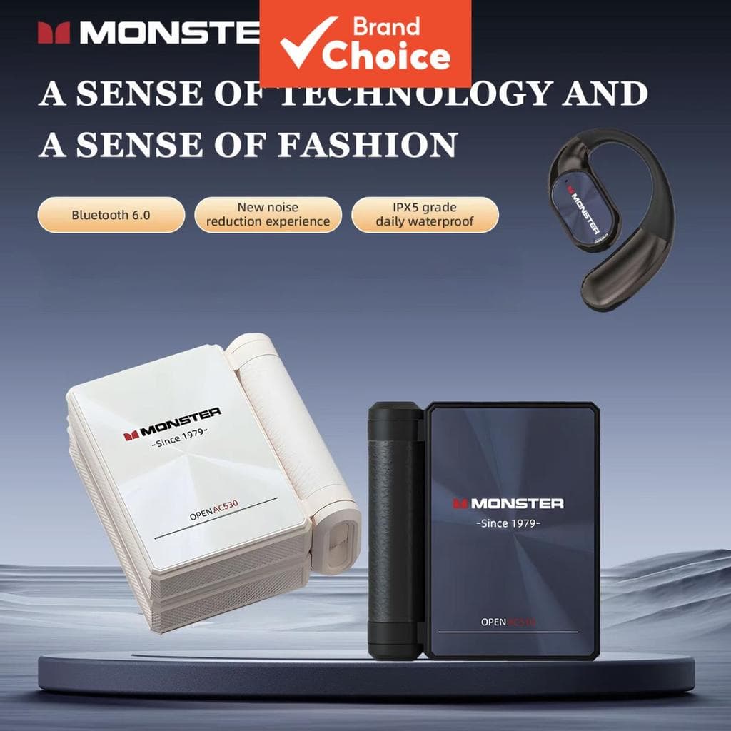 Fones de Ouvido Monster AC530 [Apenas na Cor Preta] Sem Fio Bluetooth Hi-Fi HD Chamada com Cancelamento de Ruído