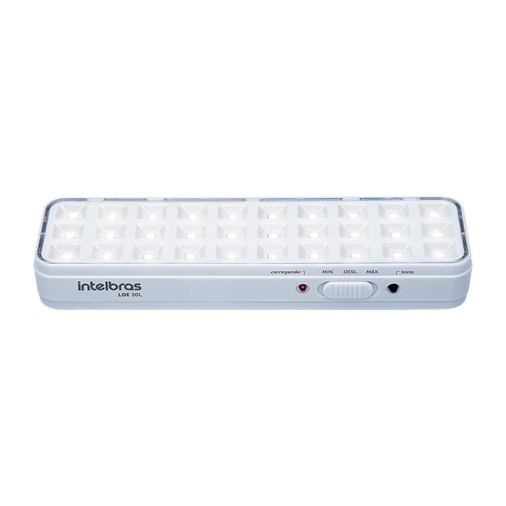 LUMINÁRIA DE EMERGENCIA LED 30 LED GRANDE