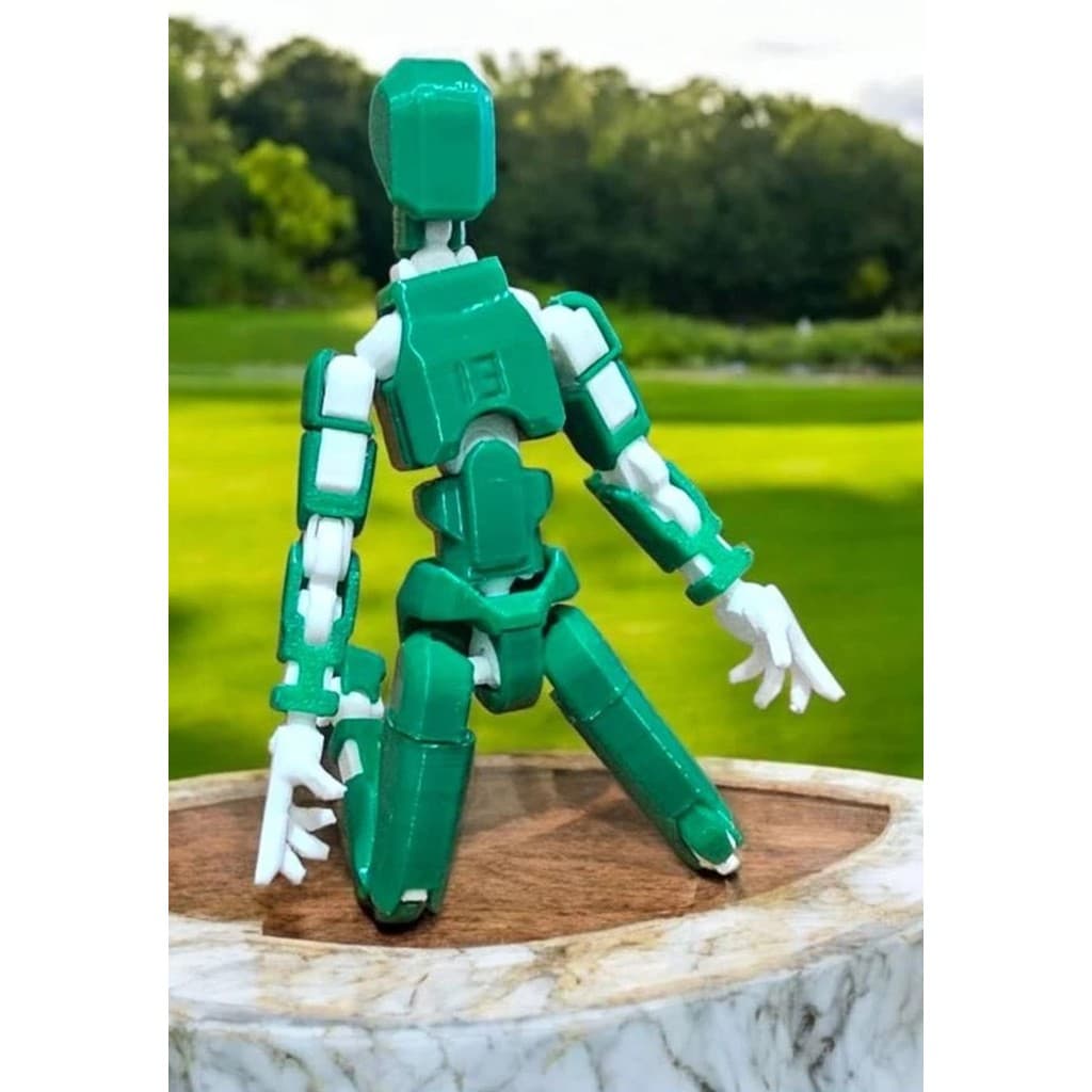 Boneco Dummy 100% Articulado Figura de Ação Brinquedo Manequim Presente Infantil 14cm Verde DESMONTADO