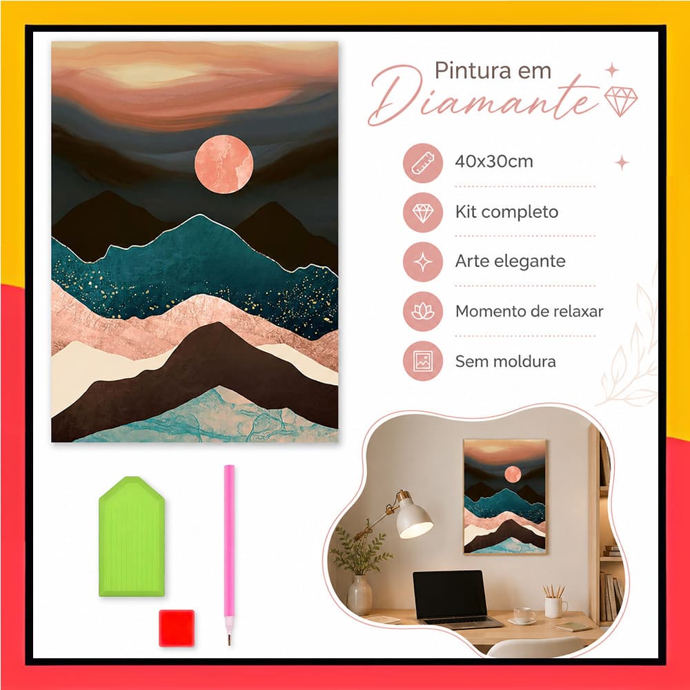Conjunto de pintura diamante Diy (40x30cm) adequado para pintura adulta pintura diamante 5d