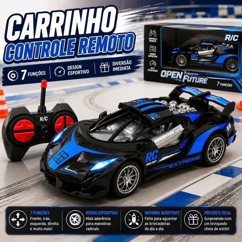 Carrinho Controle Remoto Super Esportivo -Premium