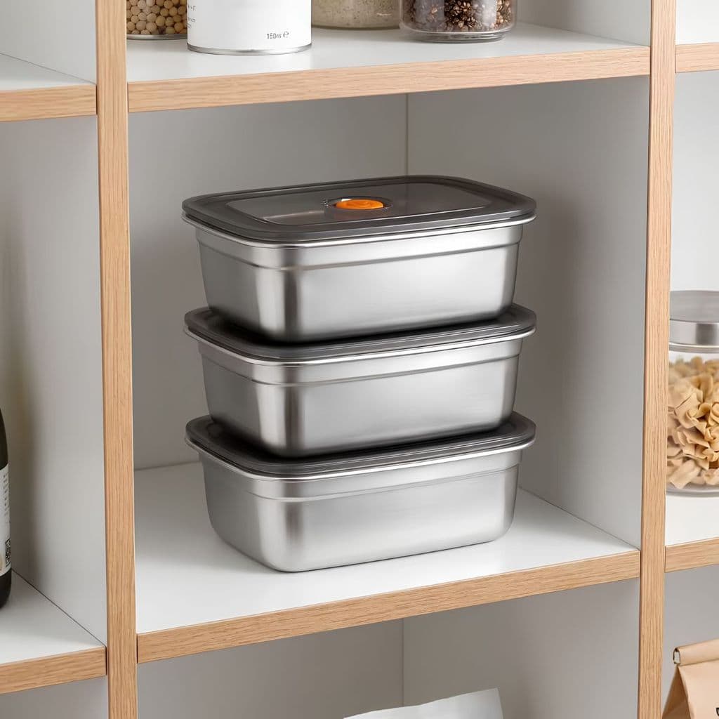 Pote Hermético Inox 1200 ml Marmita Organizador Multiuso Cozinha