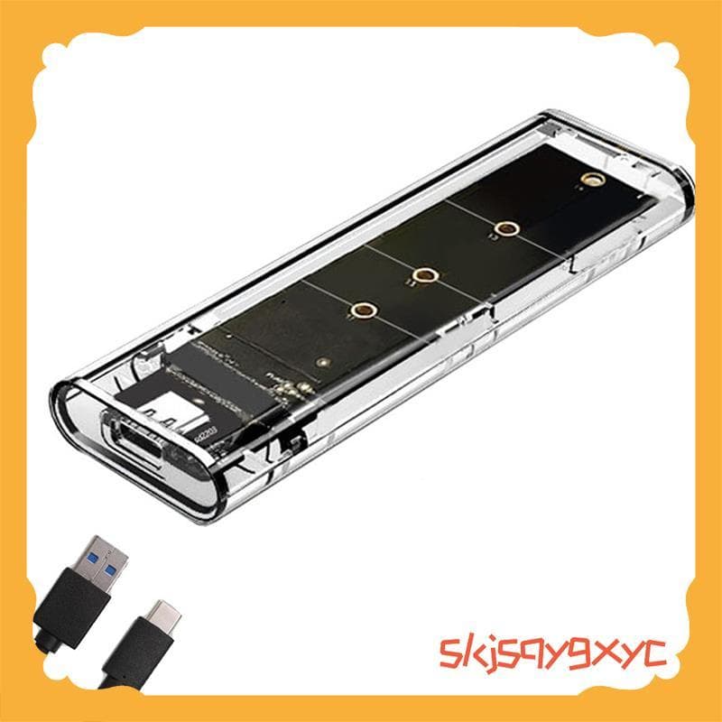 M . 2 NGFF SATA Protocolo Duplo SSD Caso Claro USB Tipo C 10Gbps PCI-E M2 Transparente Gabinete Externo Caixa De Disco R
