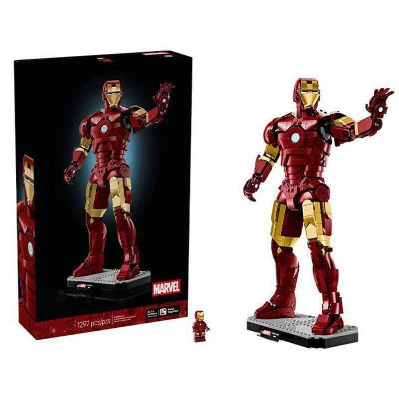 Compatível com LEGO Super Heroes Série 76344 Homem de Ferro Mark3, Brinquedo de Montar para Meninos, Blocos de Construçã