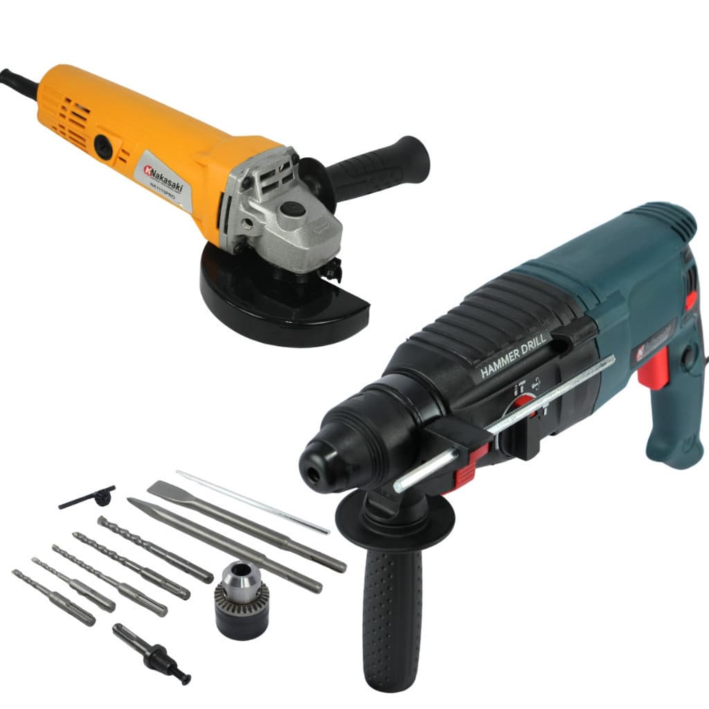 Martelete Rotativo 1200W+Esmerilhadeira lixadeira Angular