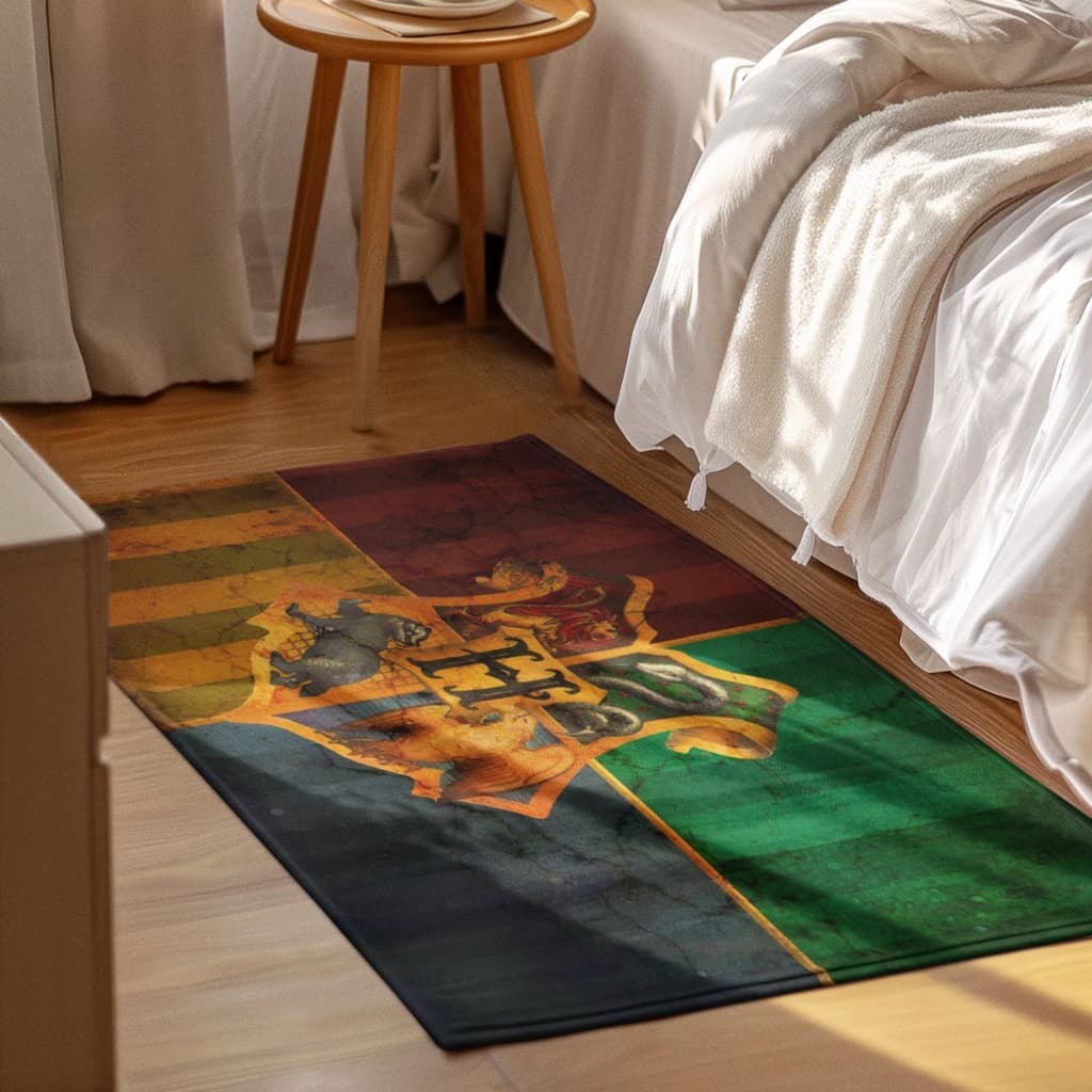 Tapete Decorativo 118x70cm Antiderrapante Sala, Quarto, Espaço Escudo  Colorido