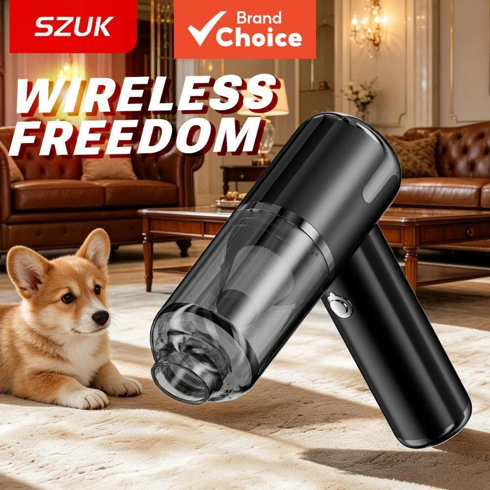 Aspirador de pó portátil mini SZUK, sem fio, forte sucção, portátil, alta potência, coletor de pó sem fio para casa,