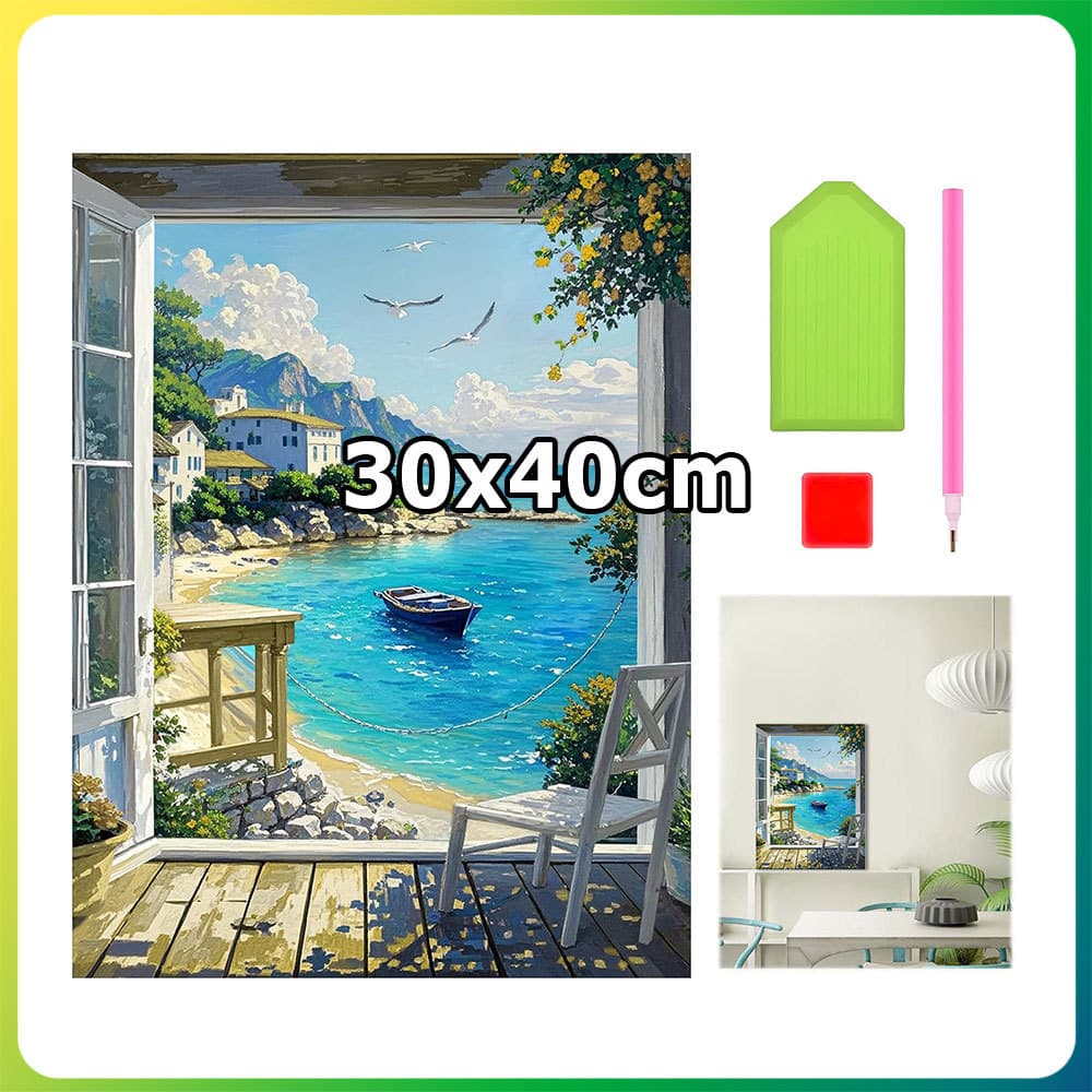 40x30cm Linhai Xiaoju Quadrado Pintura Diamante DIY Pintura Artesanal 5D Diamante Dot Pintura Decoração de Casa