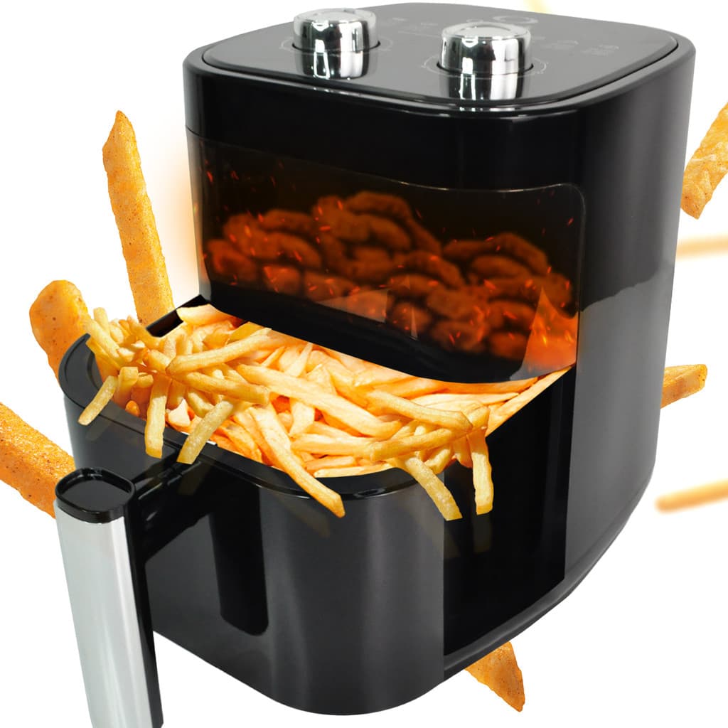 Fritadeira Air Fryer 3l 1200w Sem Óleo 110/200v Preto