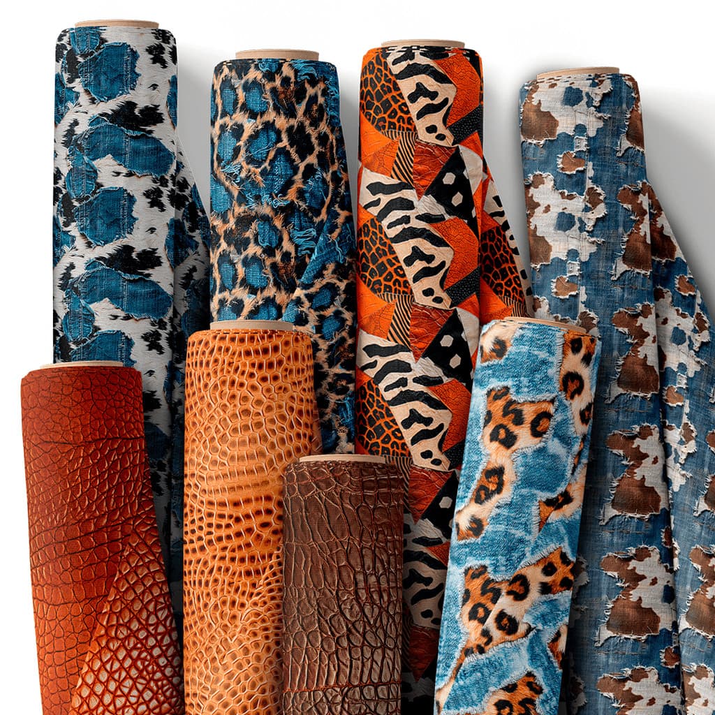 Sarja Impermeavel 3D Couro Animal Tecido Costura Artesanato Patchwork Alta Qualidade Resistente