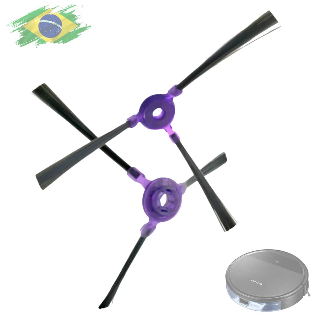 Kit 2 Hélice Escovas Laterais Aspirador Robô Samsung Powerbot VR5000RM Sansung Vr05r5050 Peça Peças
