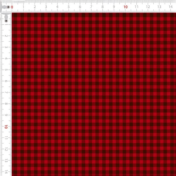 Tecido Tricoline Estampado Mini Xadrez Vermelho Costura Patchwork Artesanato Pano DIY