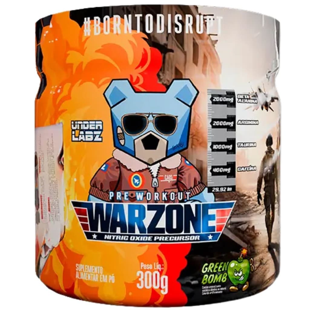 Pré-Treino Warzone Under Labz 300g Pump Matrix Suplemento Academia Energia Foco