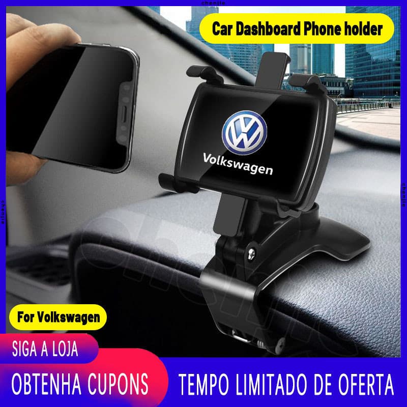 Suporte multifuncional para celular de carro, adequado para veículos Volkswagen, compatível com painel e espelho retrovi