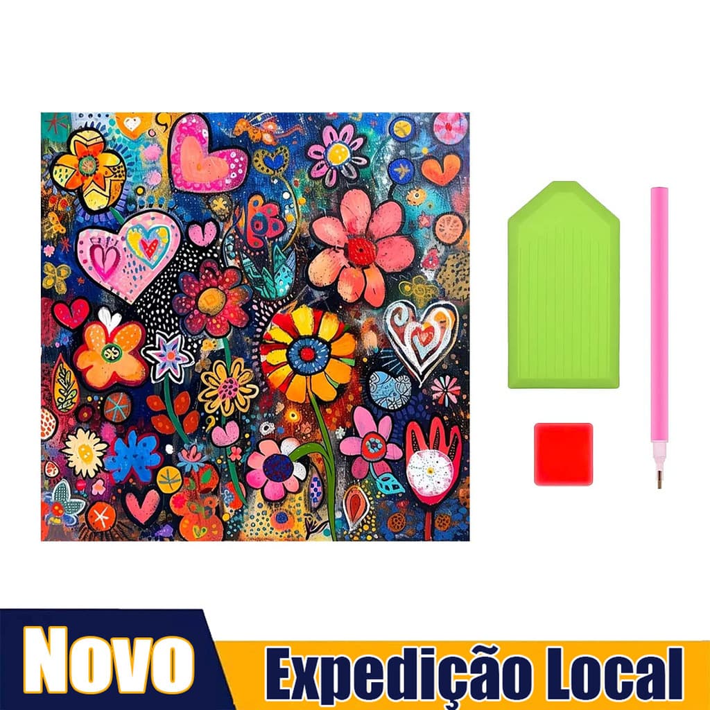 "Sonho de flores coloridas" Praça diamante pintura diamante,30x30cm,5D Pintura decorativa,quarto sala de estar Decoração