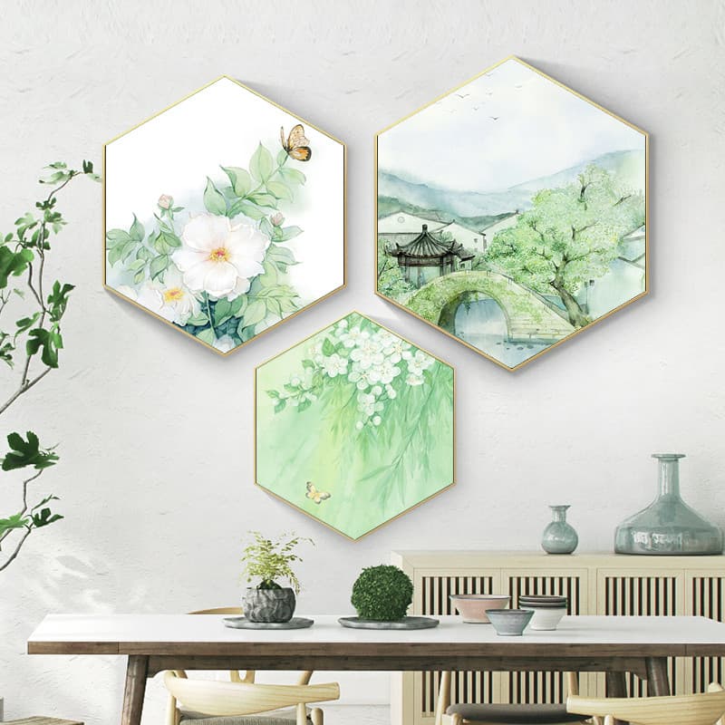 5d pintura diamante cheio de diamante novo estilo Jiangnan paisagem adesivos pintura diamante estudo restaurante novo es