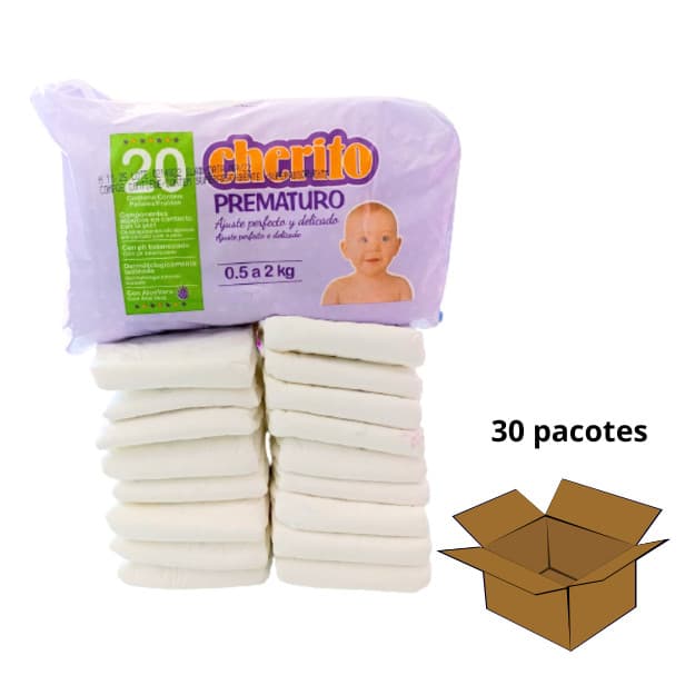 Fralda infantil para Bebê PREMATURO 30 pacotes