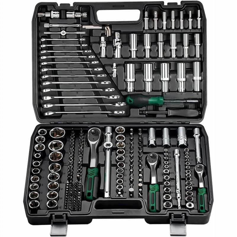 Maleta Ferramentas 151/216 Peças Jogo De Soquete Chave Catraca Combinada Soquete Bits Chave Reta Allen Cromo Vanádio.
