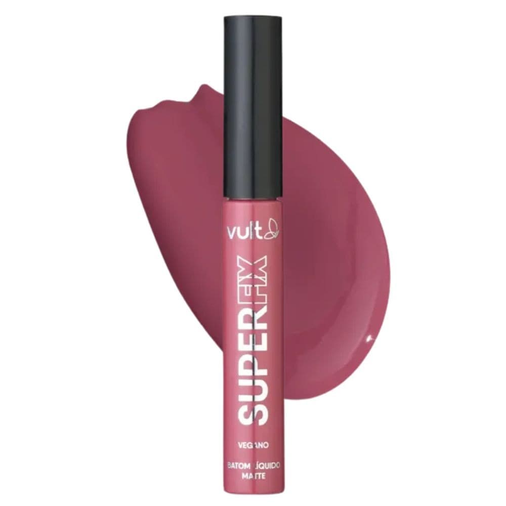 Batom Liquido Matte Rosa Queimado Super Fix Alta Cobertura Labial 5ml Vult