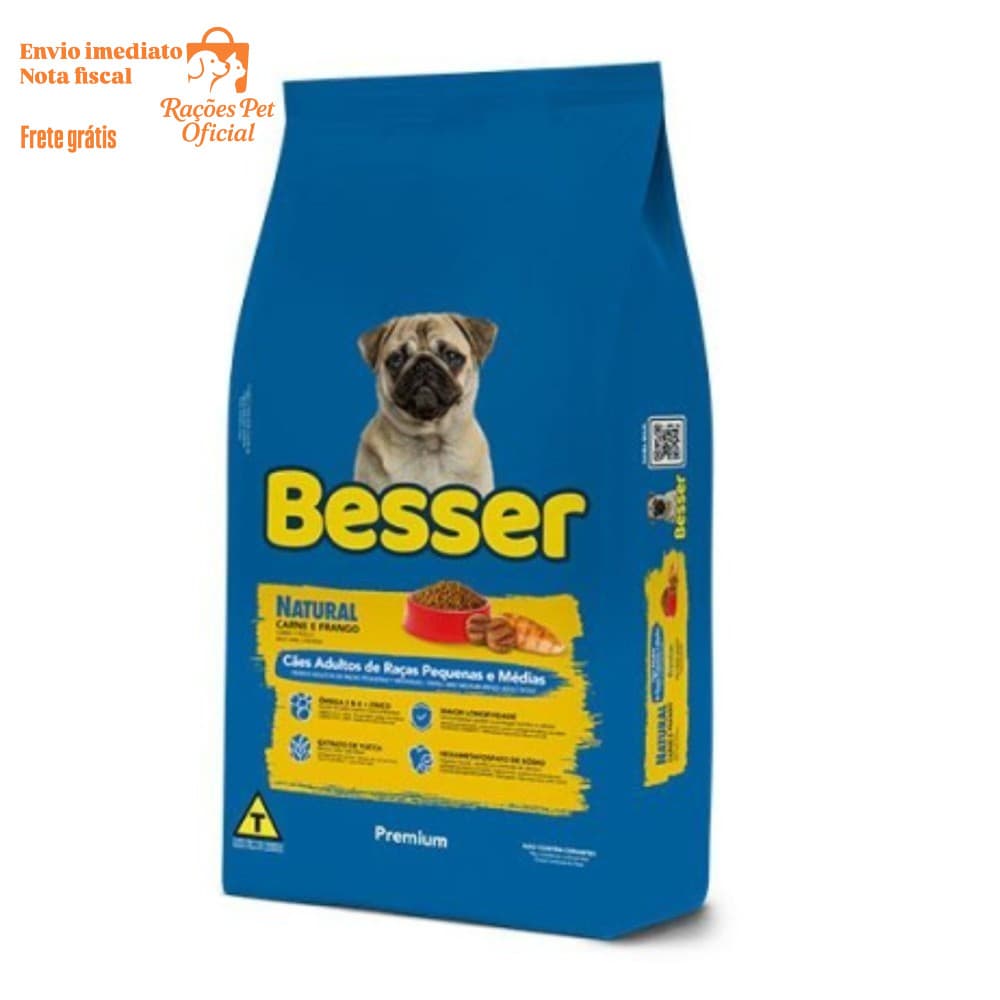 Ração Premium Besser 10kg Para Cachorro Pequeno Porte  Carne e Frango
