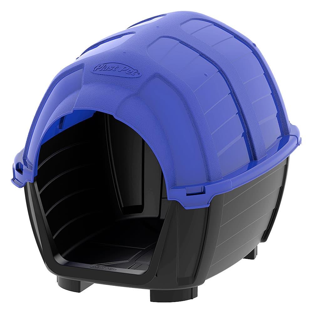 Casinha Cachorro Pequena Plast Pet Stone House No1 Azul Cama Gato Plástico Resistente