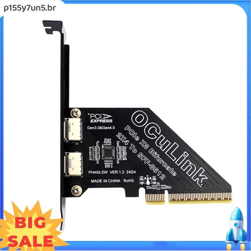 Placa Adaptadora SFF 8611 E 8612 PCie 4.0 X4 Para Oculink SFF8611/8612 De Expansão X8-8639 U . 2 SSD Gráfica Externa Win
