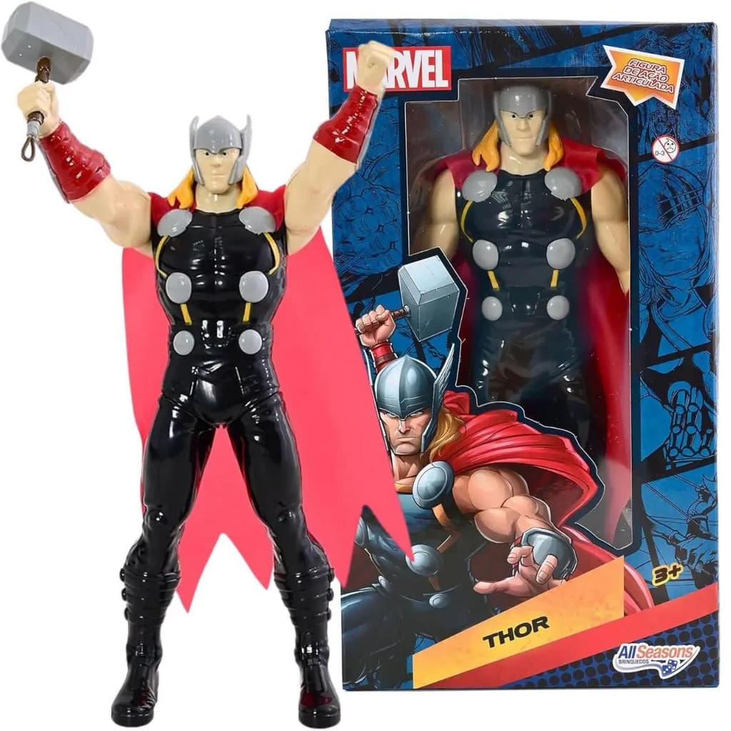 Boneco Thor 22cm Marvel Articulado Para Brincar e Colecionar